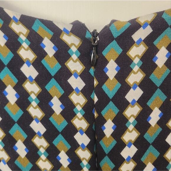 Anthropologie X Kachel Geometric blue green Jumpsuit medium 6 - Picture 6 of 11